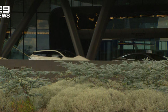 Multiple Australian Open cars were stationed out the front of the airport, ready to transport competitors and staff as they arrived throughout the day.