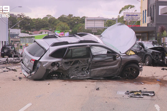 Five people were taken to hospital following the collision in Leichhardt.