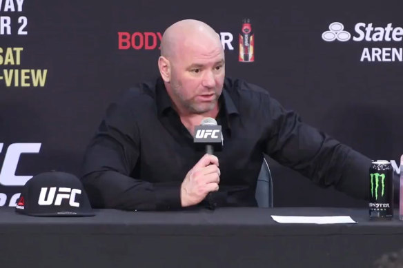 UFC president Dana White was forced to apologise for allegedly slapping his wife.