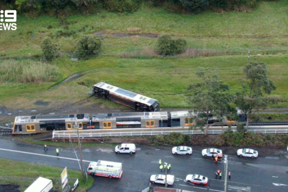 A man has been arrested over a train derailment on the South Coast railway line. 