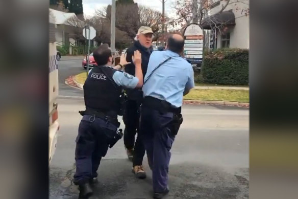 The arrest at The Organic store Bowral.