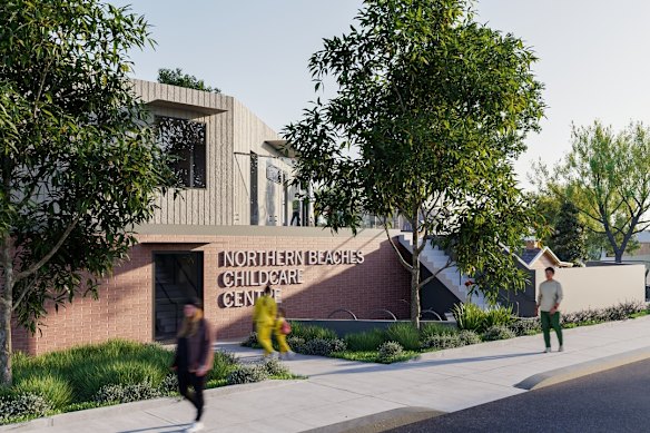 A concept image of a new childcare centre approved in Frenchs Forest.