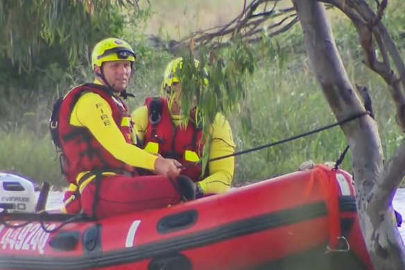 Five people were rescued from floodwaters overnight.