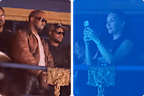 Kanye West and Kim Kardashian were spotted on opposite sides of the venue at North’s show.