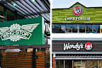 Wendy's, Wingstop and Chuck-E-Cheese storefronts