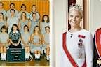 Norway’s Queen Mette-Marit now, and as a student in Wangaratta