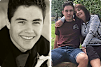 Jarrad Madgwick (left) and pictured with his mother Kath (right).