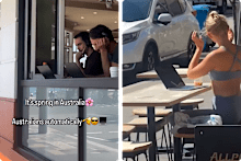 Sydneysiders working outside and in cafes to enjoy the spring sunshine