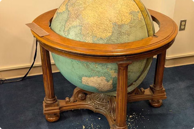 The globe used by Dwight Eisenhower was seriously damaged by Pete Hegseth’s staff.