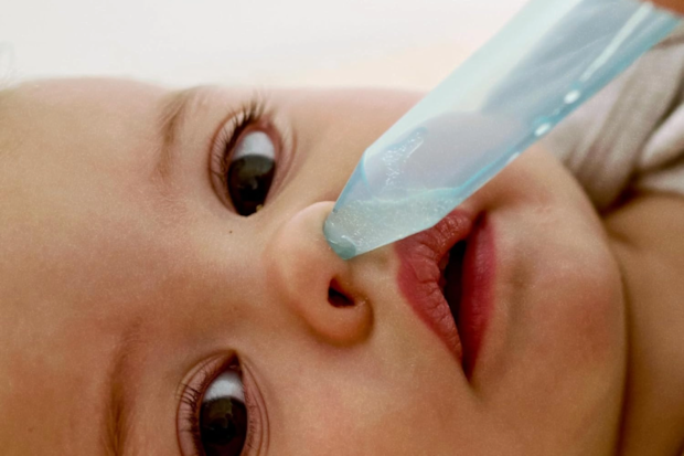 The FridaBaby nasal aspirator. 