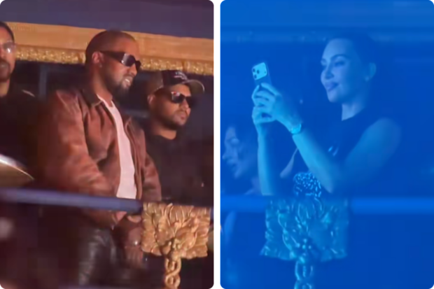 Kanye West and Kim Kardashian were spotted on opposite sides of the venue at North’s show.