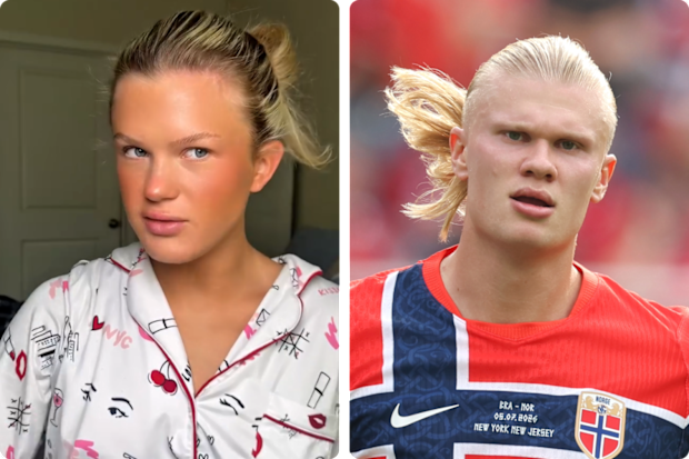 Emma K Willman and footballer Erling Haaland