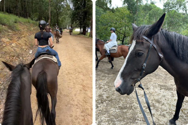 Horse riding in Glenworth Valley.