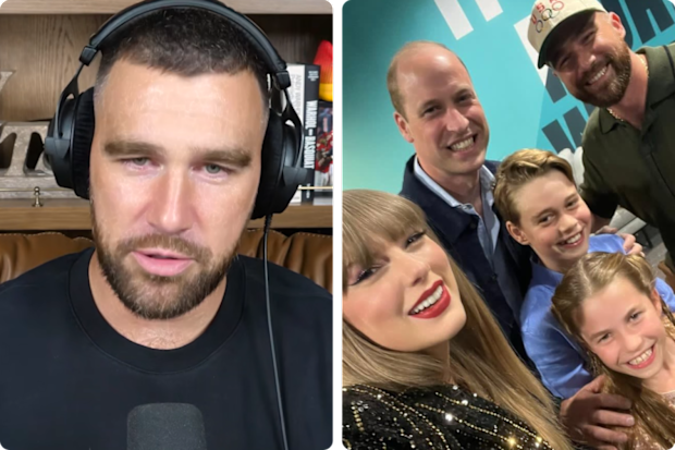 Travis Kelce breaks his silence on Prince William’s claim about viral Taylor Swift snap.