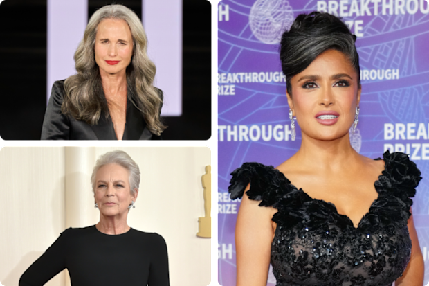 Andie MacDowell, Jamie Lee Curtis and Salma Hayek are embracing grey.