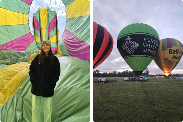 Maddison Skipper road tripped to the Hunter Valley for a hot air balloon adventure.