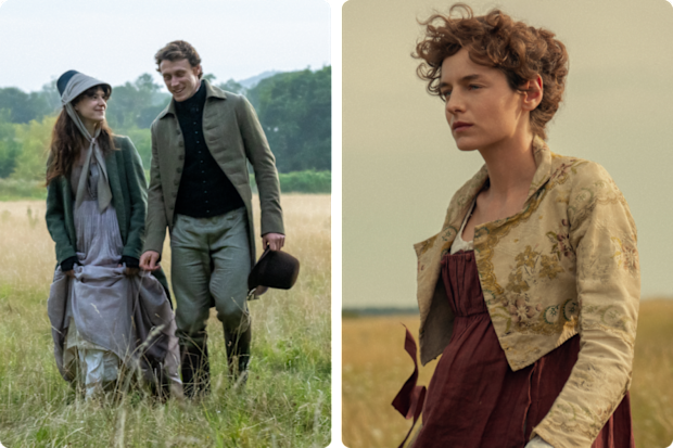 Stills from the 2026 adaptations of Sense and Sensibility and Pride and Prejudice