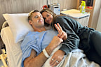 Jonathan Brown and his wife Kylie after the brain surgery.