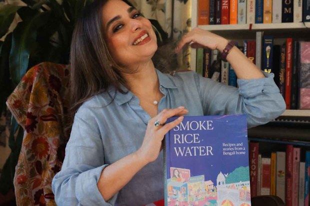 Kishwar Chowdhury with her book, Smoke Rice Water
