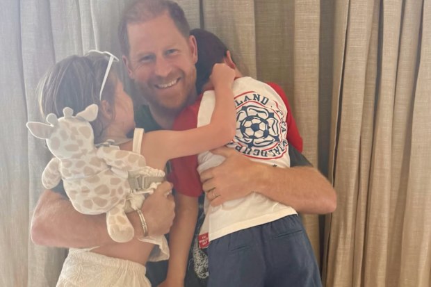 Prince Harry, the Duke of Sussex, with Prince Archie and Princess Lilibet for Father's Day in the UK/US on June 21, 2026.