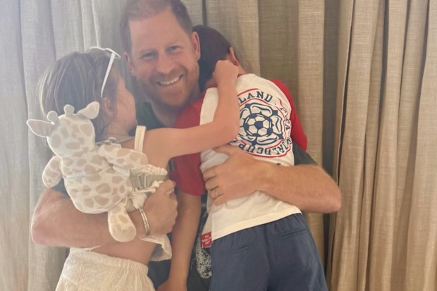 Prince Harry, the Duke of Sussex, with Prince Archie and Princess Lilibet for Father's Day in the UK/US on June 21, 2026.