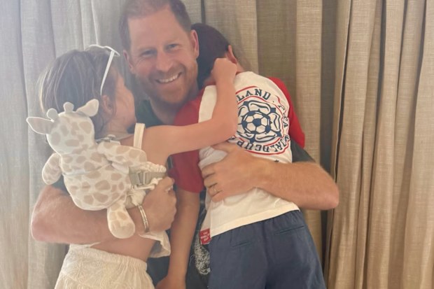 Prince Harry, the Duke of Sussex, with Prince Archie and Princess Lilibet for Father's Day in the UK/US on June 21, 2026.
