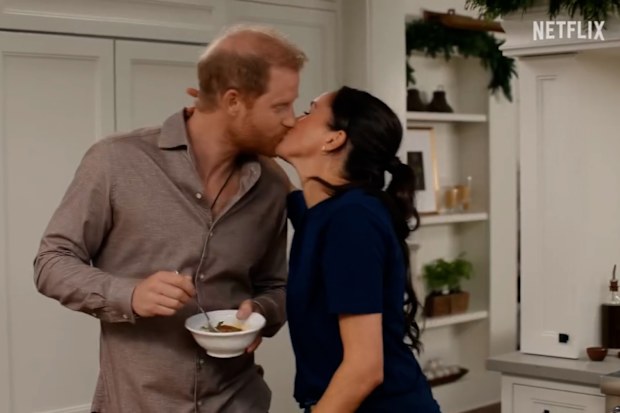 Meghan, the Duchess of Sussex, and Prince Harry, in the festive-themed episode of With Love, Meghan: Holiday Celebration, coming to Netflix on December 3, 2025.