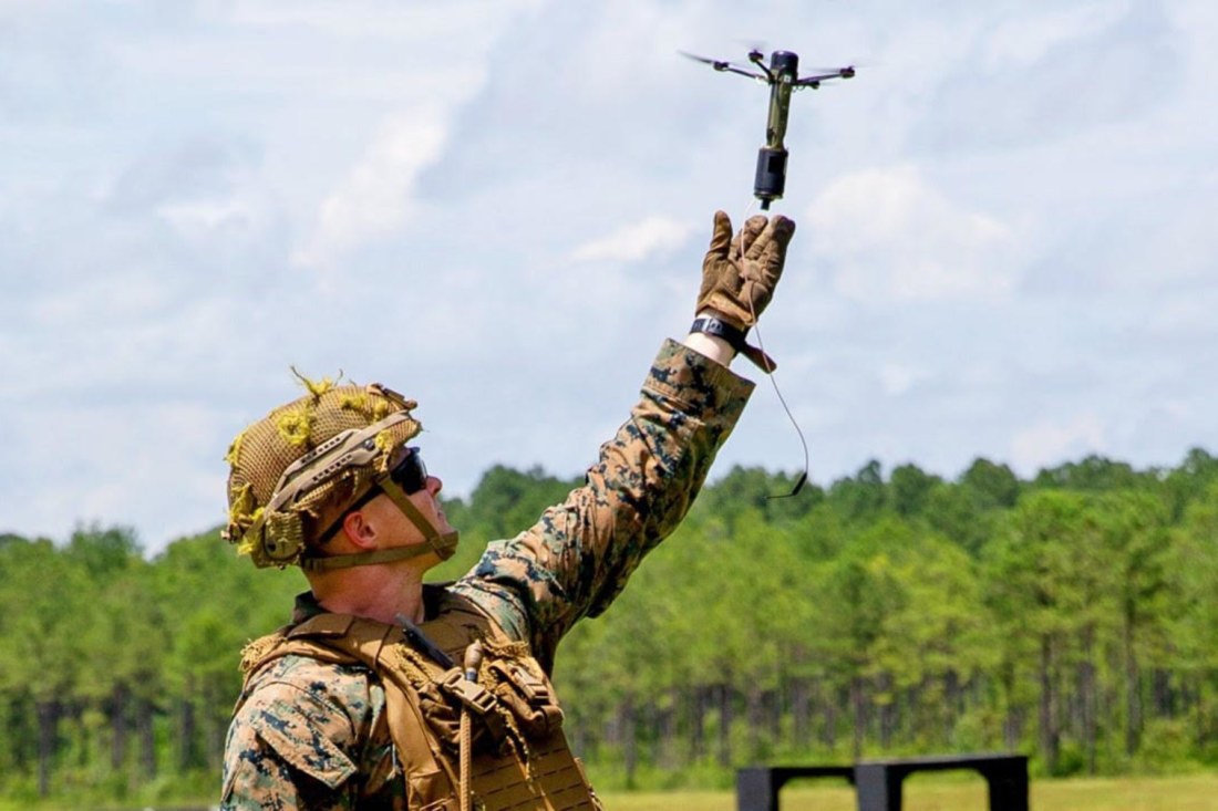 Soldier with drone