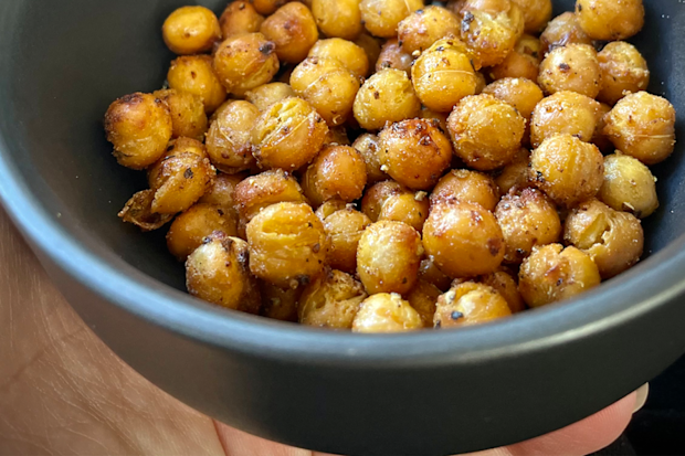 Crispy chickpeas.