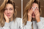 Goodrem broke down in footage filmed in the days after her injury.