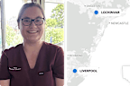 Alicia Watson commutes from the Hunter region to Liverpool for prac as part of her medical degree. Split image for nine.com.au