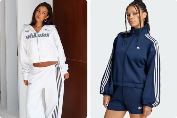 A White Fox tracksuit and an Adidas outfit.