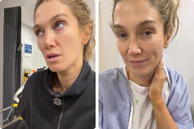Delta Goodrem shared unseen footage from hospital after her recent rib injury.
