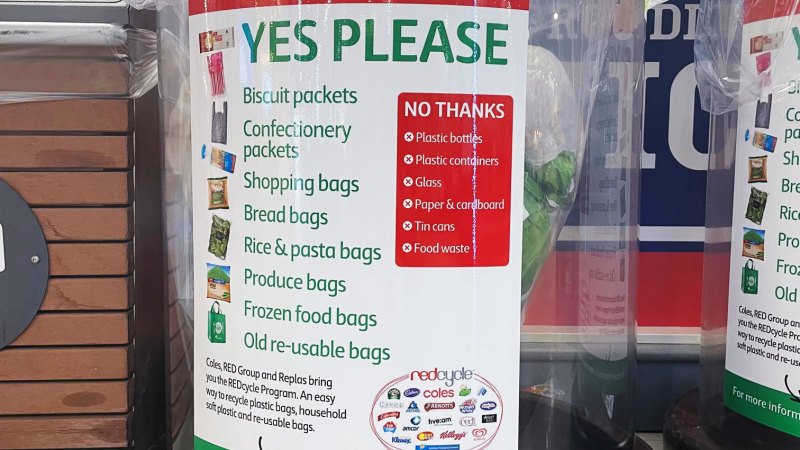 Coles plastic bag recycling deals
