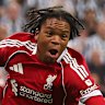 Rio Ngumoha celebrates after scoring the winner.