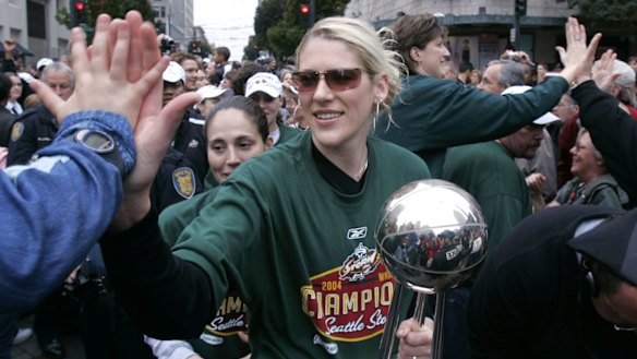 Jackson after winning a WNBA title with Seattle.