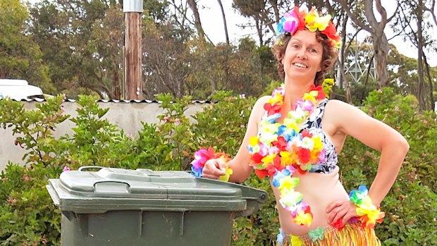 Rachel Young from Victoria Australia has been dressing up for Bin Isolation Outing every week.