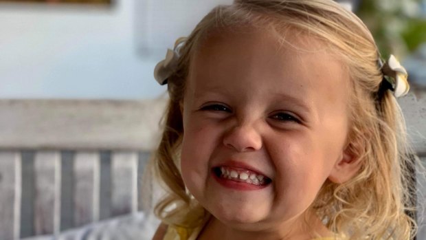 Lara Whitaker, 2, was hit by starting gate at Redcliffe Paceway more than two weeks ago.