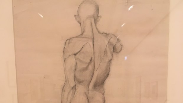 This early Brett Whiteley drawing was sent to his mum, Beryl.