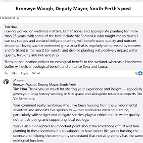 Bronwyn Waugh responds to Tim Houweling. 