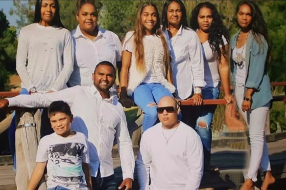 Nelson (second from right) with members of her family.