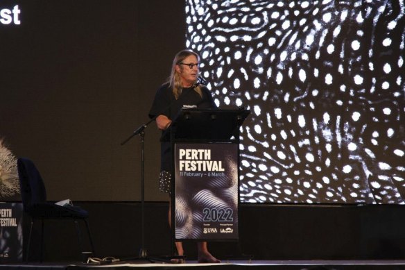 West Australian author Tim Winton speaks at the Perth Festival’s writers weekend closing address. 