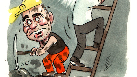 BHP chief executive Andrew Mackenzie and his chief financial officer Peter Beaven