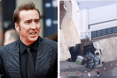 Nicola Cage home sinkhole