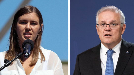 Brittany Higgins has asked Prime Minister Scott Morrison to meet in late April.