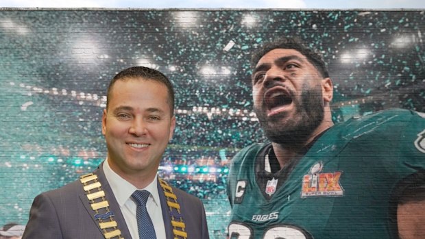Mayor Bilal El-Hayek wants a mural of Jordan Mailata painted in Bankstown.