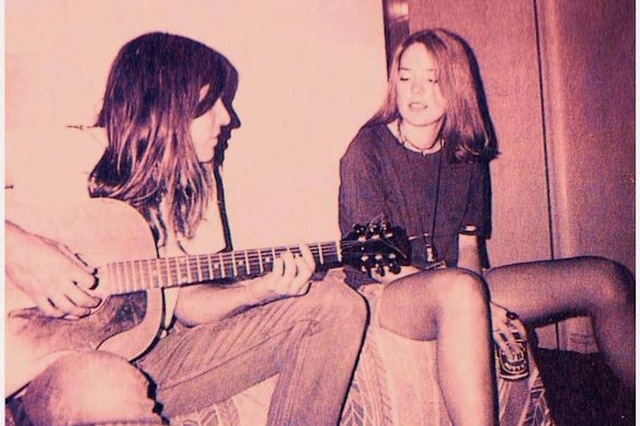With ’90s Sydney band Smudge’s drummer Alison Galloway, who inspired his song Alison’s Starting to Happen.