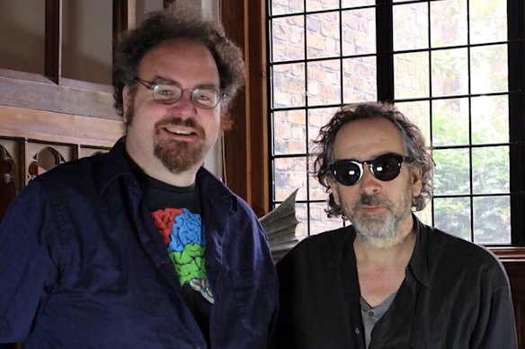Jon Schnepp with Tim Burton, who never got to make Superman Lives.
