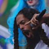 Bob Vylan performs at the Glastonbury Festival on Saturday.