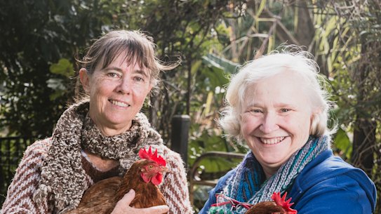 Jo Nemeth (left) and Sharon Brodie: “[Jo says] that after the coming economic, social and climate collapse, we won’t be able to use money anyway, but I’m not there yet.”